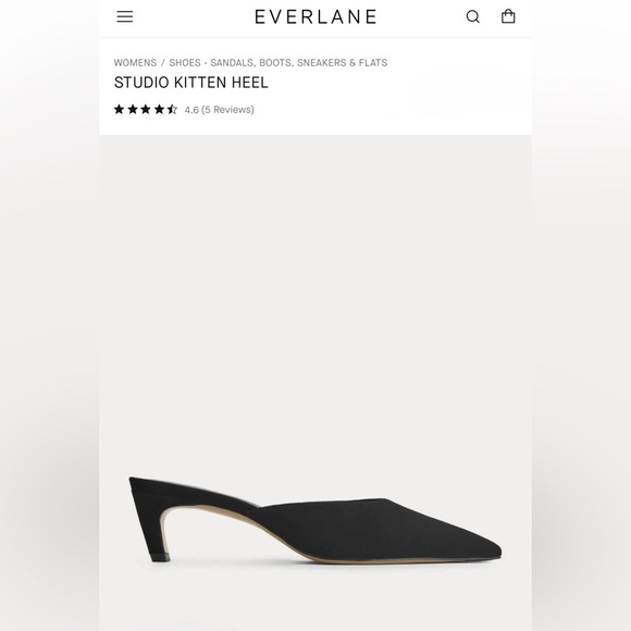 Everlane Shoes - Everlane Black Suede Studio Kitten Heels - BNWT in box.